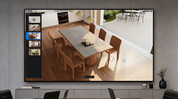 Interactive Presentation enables real-time scene switching with slides and 3D triggers.