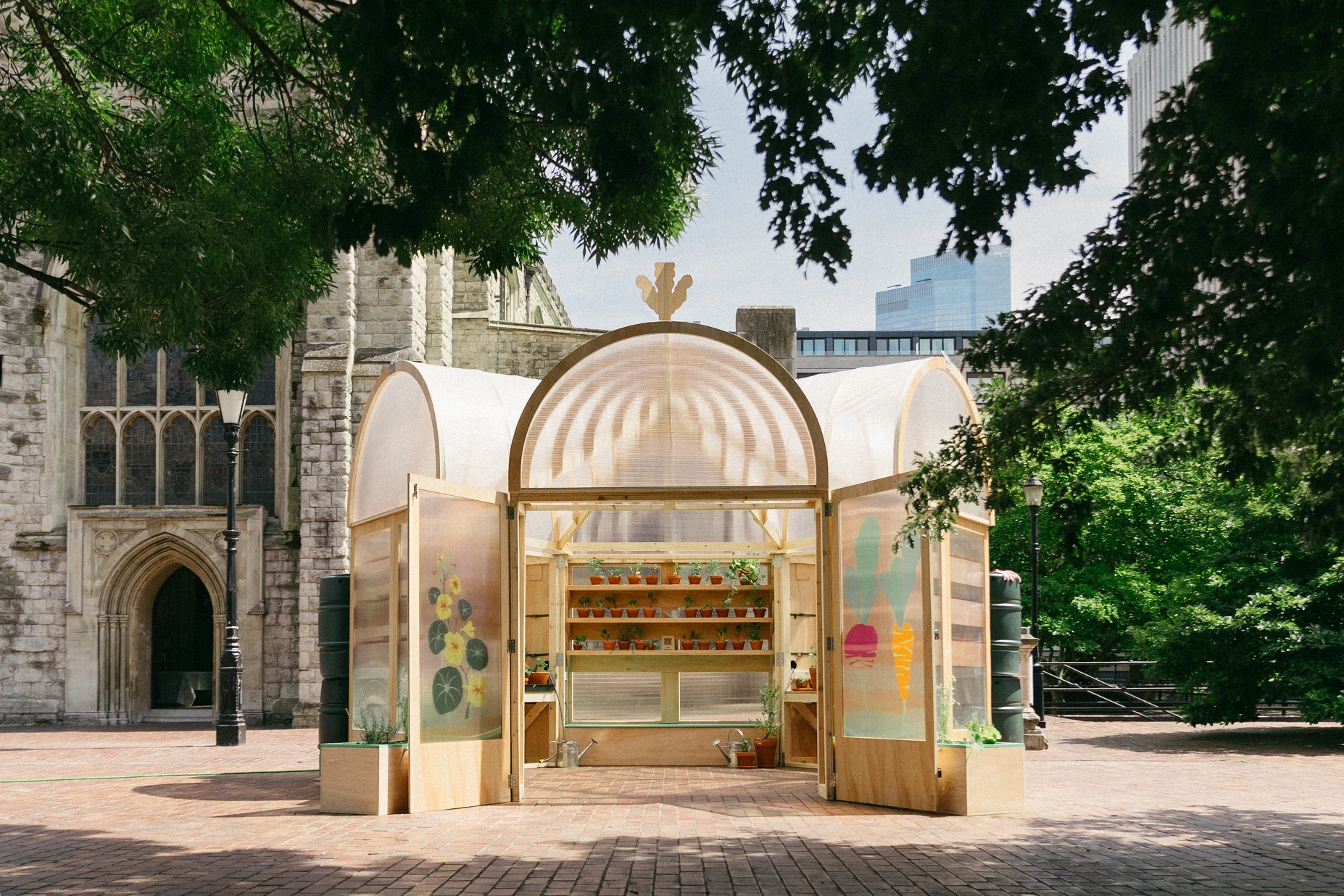 Studio Folk Architects and Raskl Bring Greenhouse Pavilion to the London Festival of Architecture