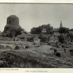 View of Sarnath during archaeological excavations, 1907.