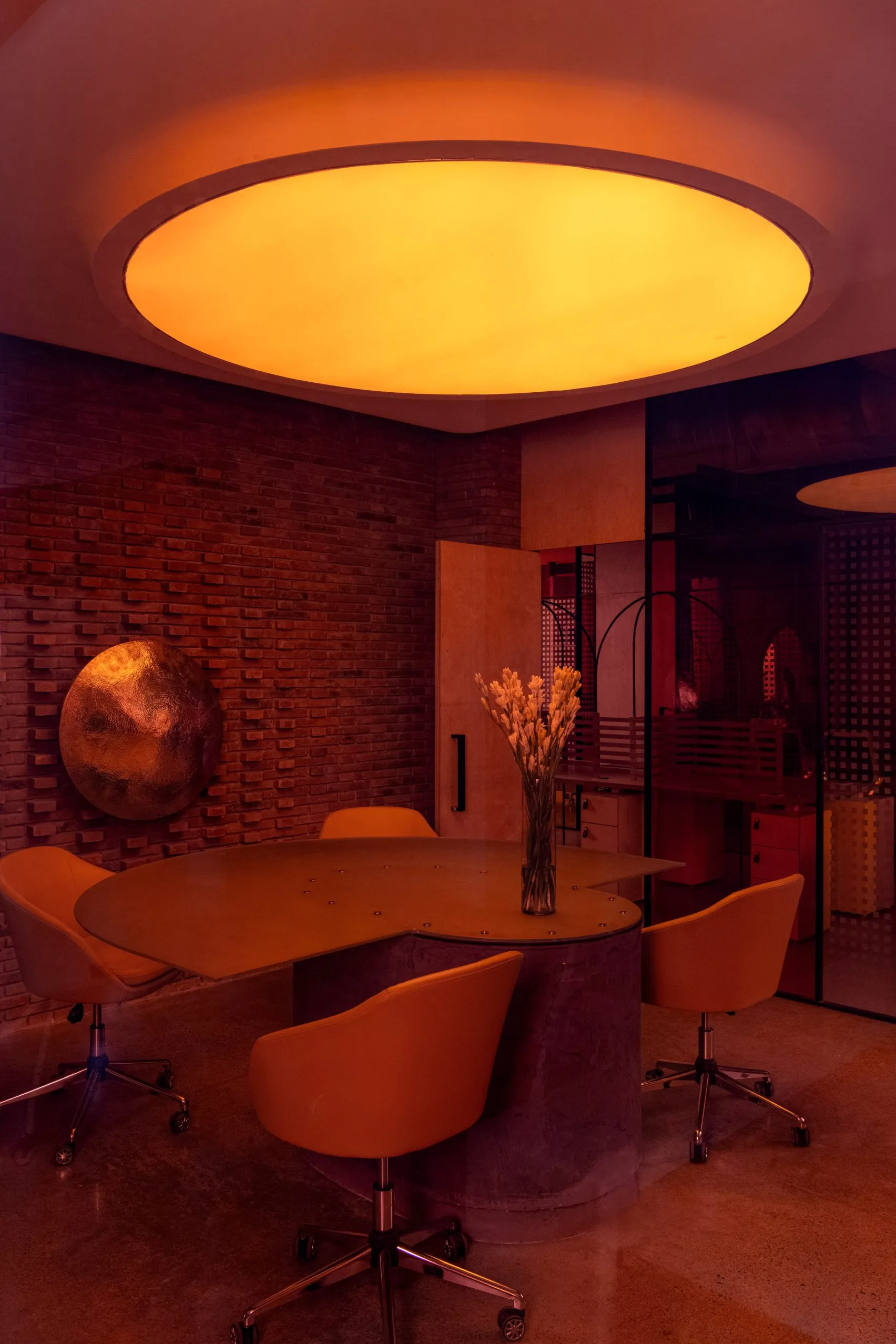 Logic Design + Build Reinvents an Office with Brick Arches and Mondrian-Inspired Interiors